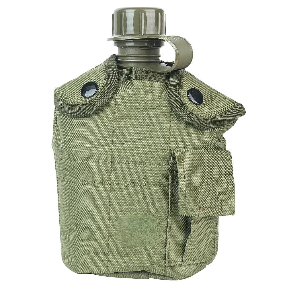 

1L American Camo Outdoor Military Canteen Bottle Camping Hiking Backpacking Three-piece with Cover Canteen Survival Water Kettle