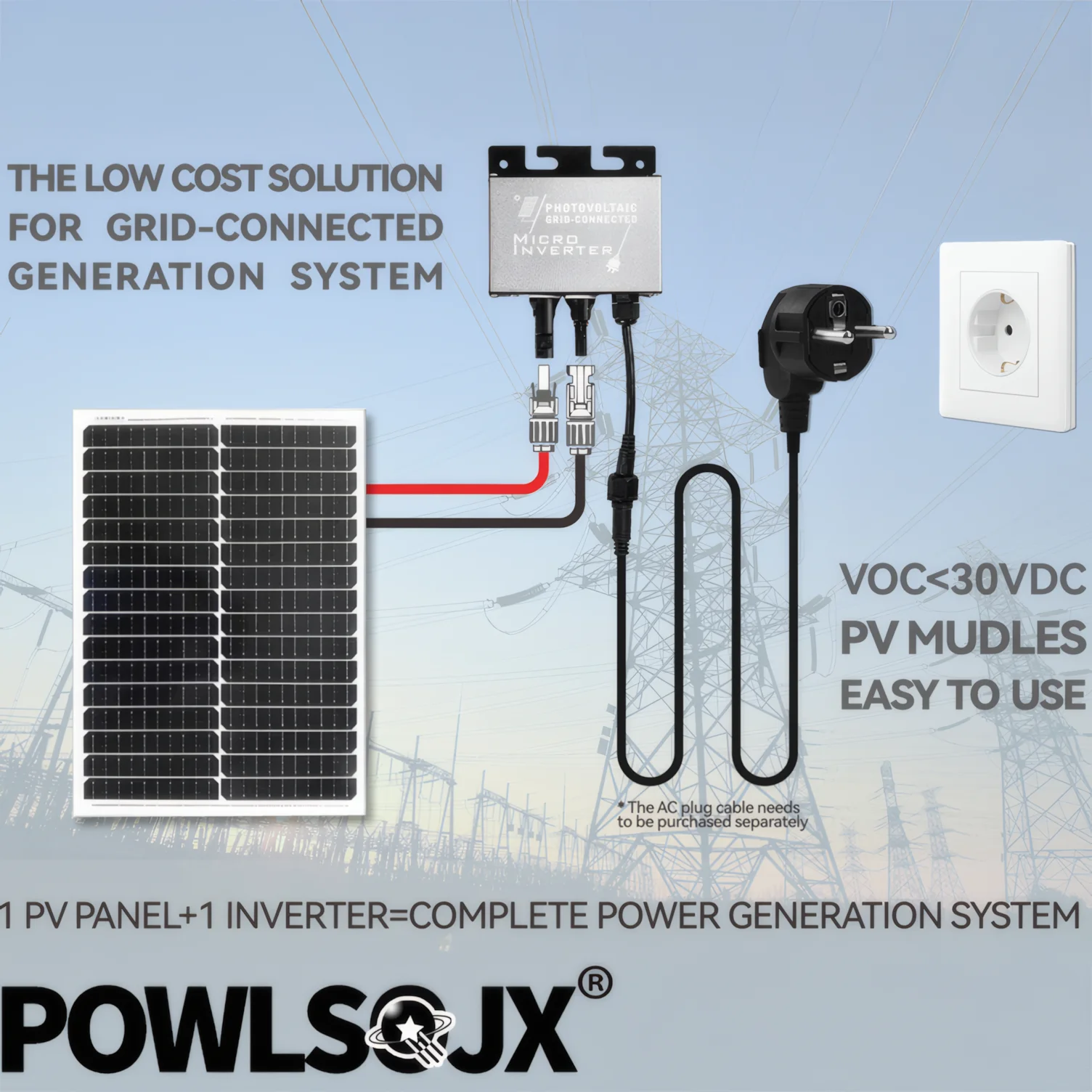 POWLSOJX Mini Solar Micro Grid-Tie Inverter DC 10-30V Ingresso 180V-265VAC Uscita 150W/200W IP45 Impermeabile - immagine 5