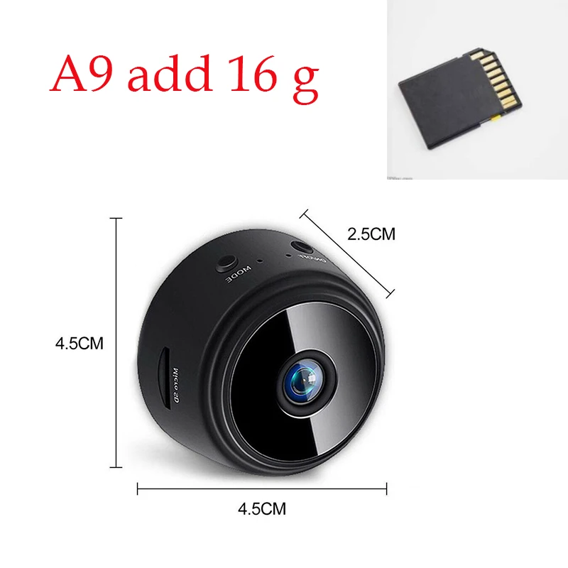 A9 video surveillance wifi camera hid camera Security Remote Control Night Vision den Mobile Detection mini cameras PK sq11 