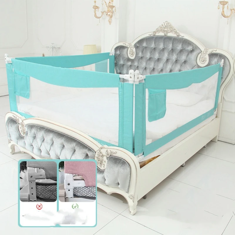 Detachable Vertical Lift Baby Crib Safety Fence Baby Activity Fence Bedding Anti Fall Bed Sideboard Barrier