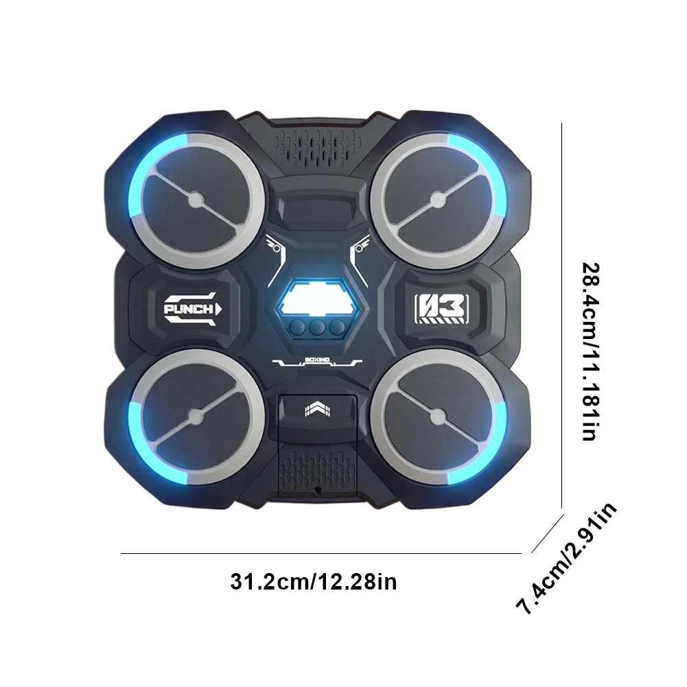 Wall Mounted Music Boxing Machine with Light & Gloves Smart Wall Target Sports Fitness Boxing Trainer Punching Home Exercise S0d3cb4e877ba4748848671f768128893T