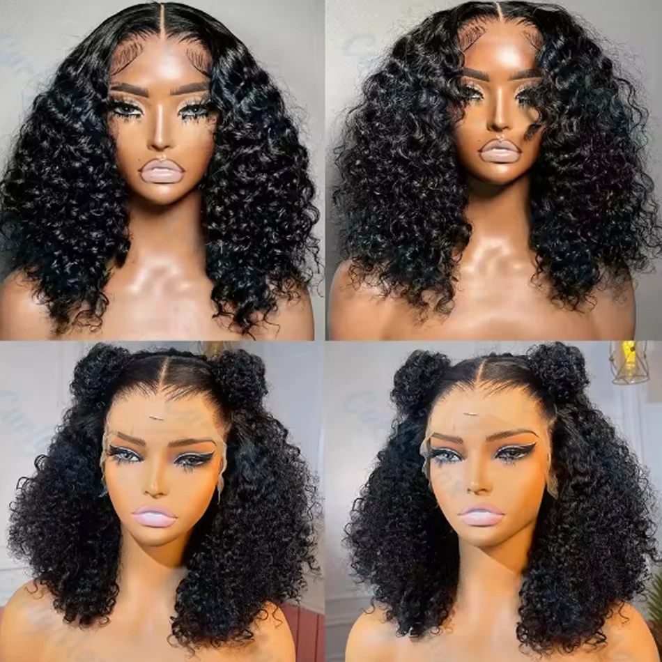 Water Wave Bob Glueless Wet And Wavy HD Lace Frontal Precut Human Wigs Brazilian lace front wig human hair wigs human hair wig front lace wig