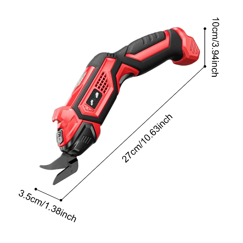 전기 가위 (패브릭, 가죽, 카펫, PVC, 판지용) 무선 커터 4.2V 2000mAh 배터리 LED 조명 포함