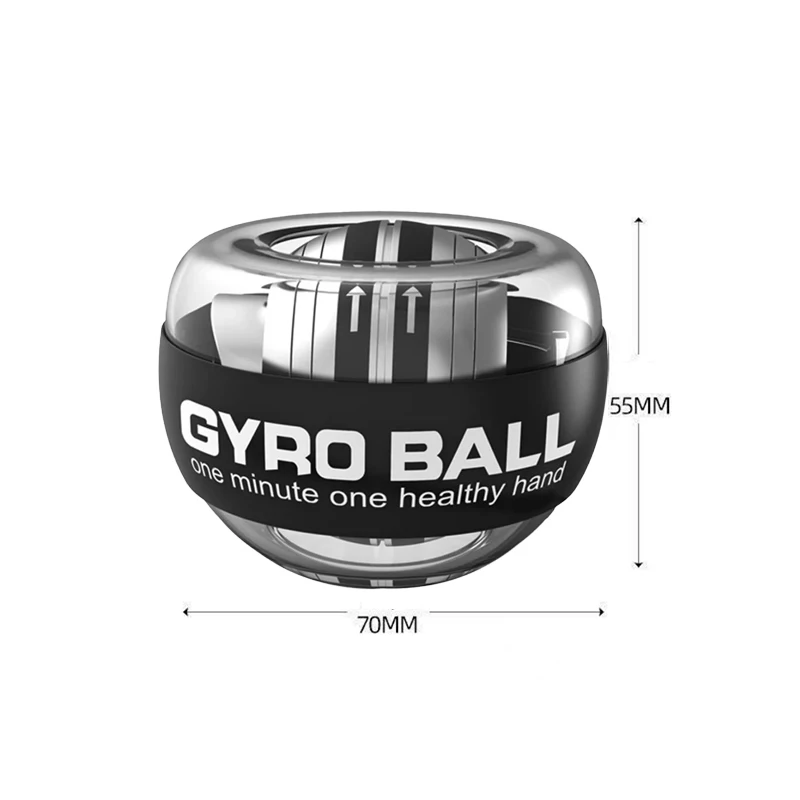 Home Wrist Ball Fitness Metal Self-starting Silent Arm Strength Wrist Grip Men's Centrifugal Strength Trainer Hand Strengthener Forearm Exerciser Gyro Ball Wrist Exerciser Hand Grip Strengthener Gyro Wrist Ball Power Ball Hand Grip Trainer