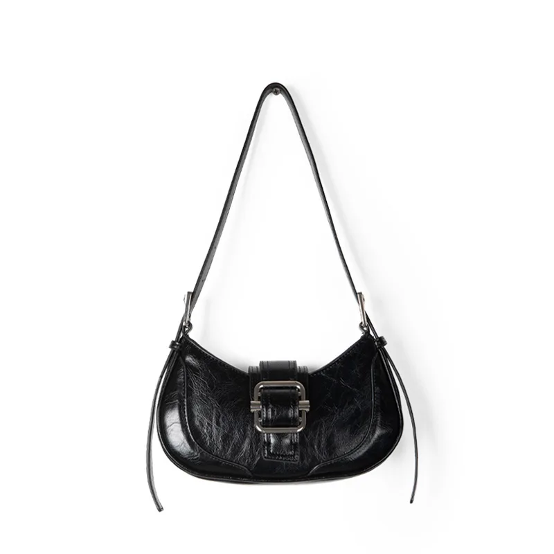 High Quality Fashion Female Silvery Shoulder Bag Solid Color Women Versatile Light Advanced Texture Underarm Bag
