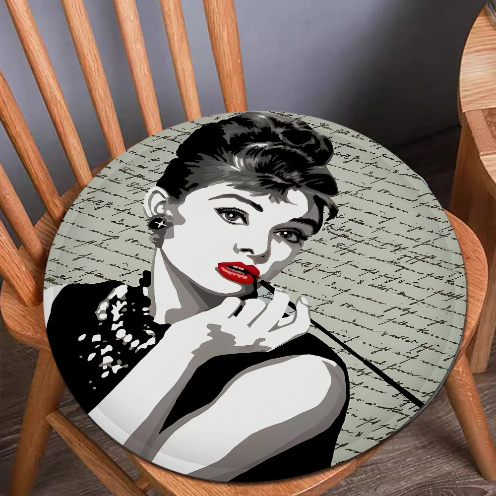 Vintage Audrey Hepburn Modern Minimalist Style Seat Cushion Office Dining Stool Pad Sponge Sofa Mat Non-Slip Chair Cushions 5