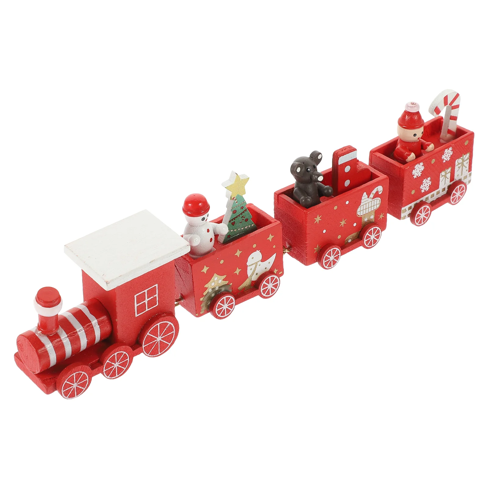 

Christmas Train Home Decor Scenes Decoration Gifts Craft Wood Toy Photo Props Ornaments Decorative Party