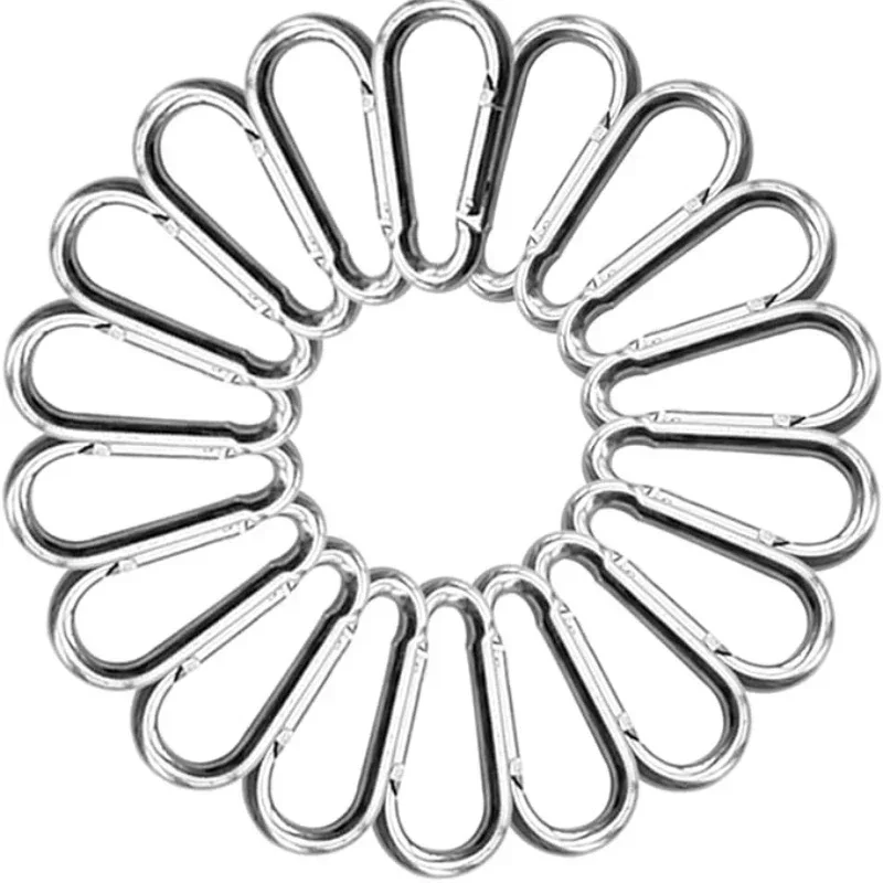 1-50Pcs Mini Carabiner Keychain Alluminum Alloy D-ring Buckle Spring Carabiner Snap Hook Clip Keychains Outdoor Camping Tool 5