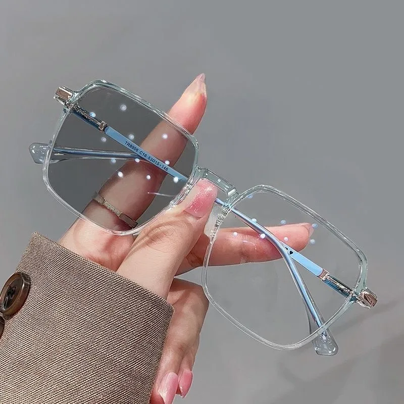Photochromic Glasses Photochromic Anti Radiation Glasses Metal Eyeglass Woman Men