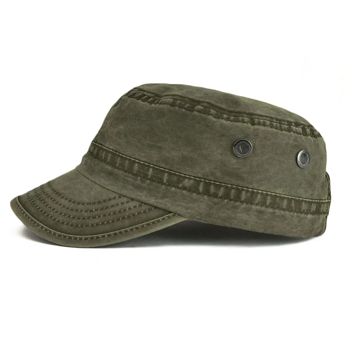 Flat Vintage Cap VOBOOM Washed Cotton Military Cadet Army Caps for Men Unique Design Adjustable Vintage Flat Top Hats with Air Hole,flat cap,flat vintage cap,cap hat