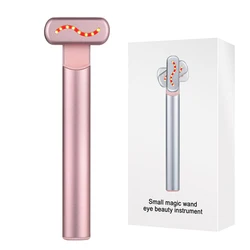 EMS Microcurrent Red Light Facial & Neck Massaging Wand for Anti - Aging and Skin Tightening (Pink)