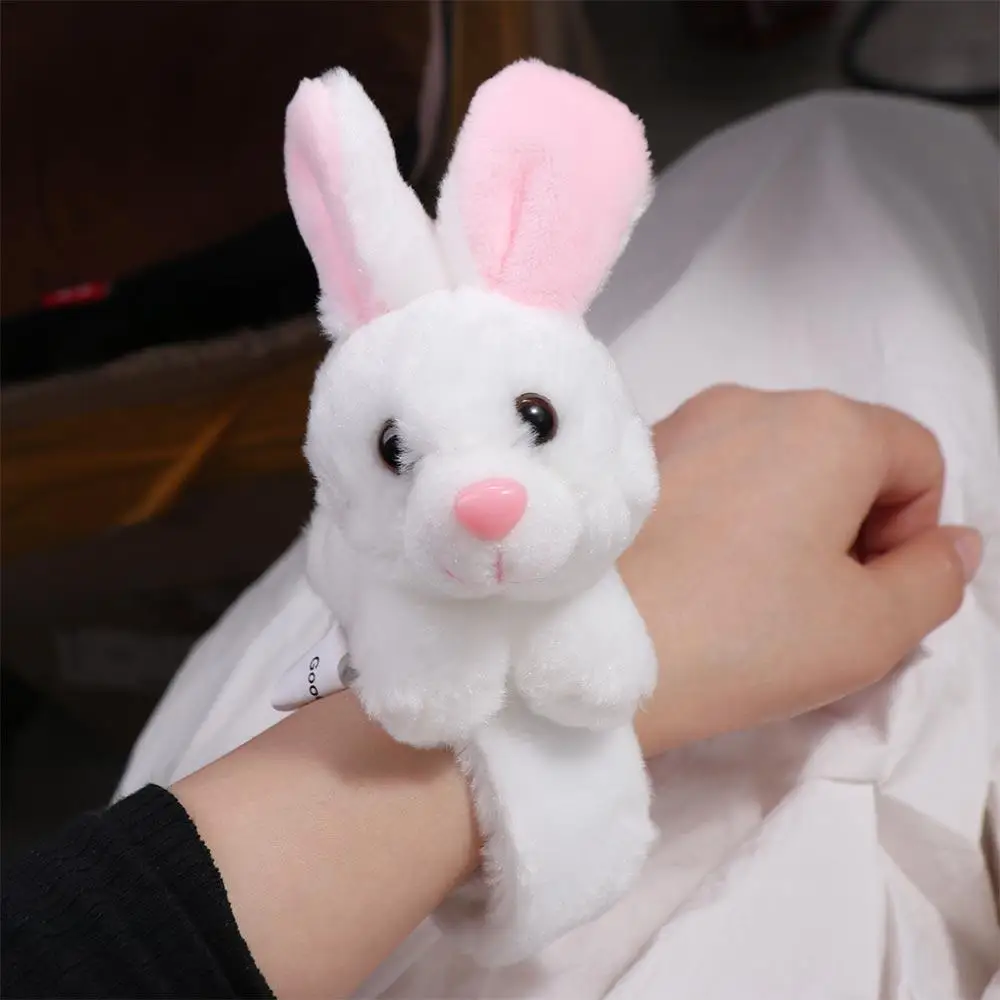 Jungle Animal Stuffed Animal Wristband Clap Circle Panda Tiger Cartoon Slap Bracelet Rabbit Bunny Comfortable Party Supplies