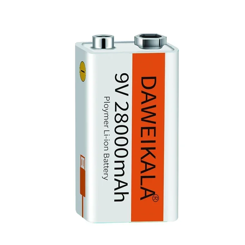 9V battery 28000mAh li-ion Rechargeable battery Type-C 9v for Multimeter Microphone Toy Remote Control KTV use rechargeable lithium batteries