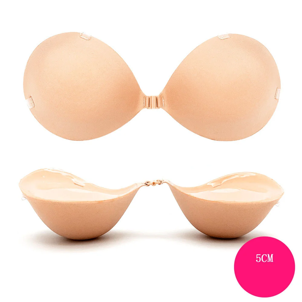 1PC 5CM/2.5/6 Women Bra Invisible Front Buckle Chest Stickers Strapless Silicone Gathering Enhance Breathable Bra Wedding Dress