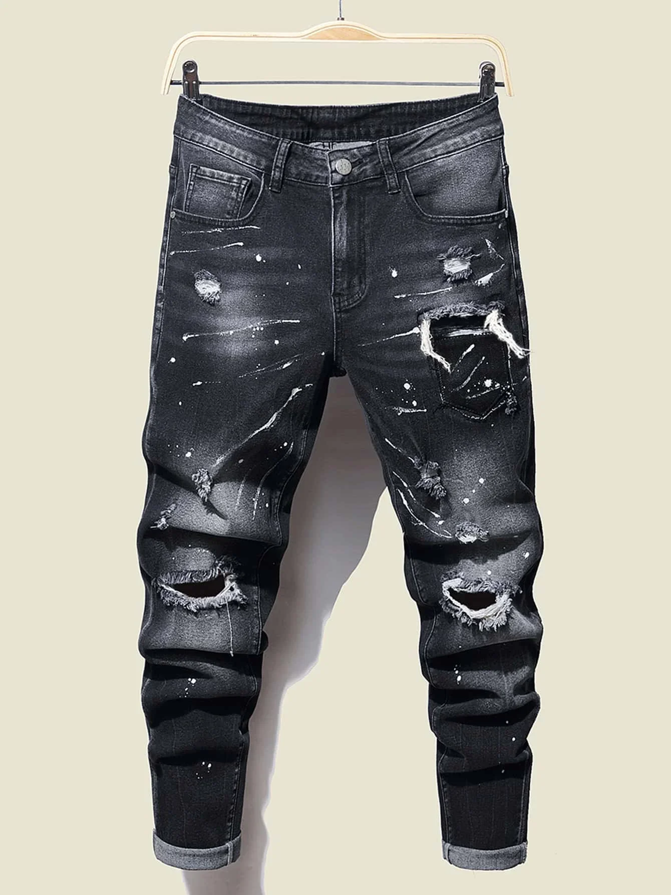 【COLOR iN ID】damage hole black jeans S0d3d7ff7f3864a27a8b1a15bd3480