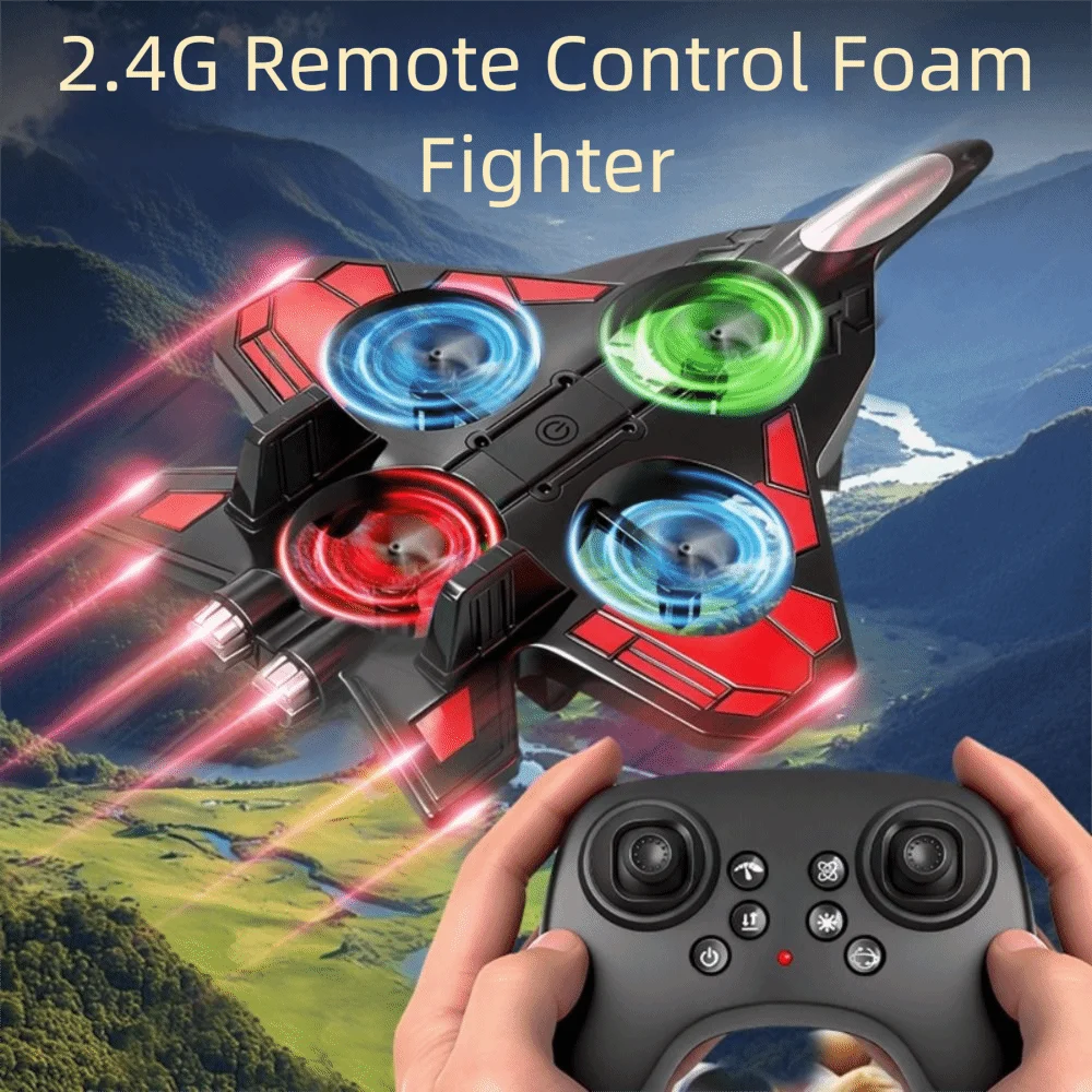 EPP Foam Remote Control Foam Fighter Gravity Sensing 2.4G Stunt Four Motor Helicopter Rechargeable Durable RC Hobby Jet Plane