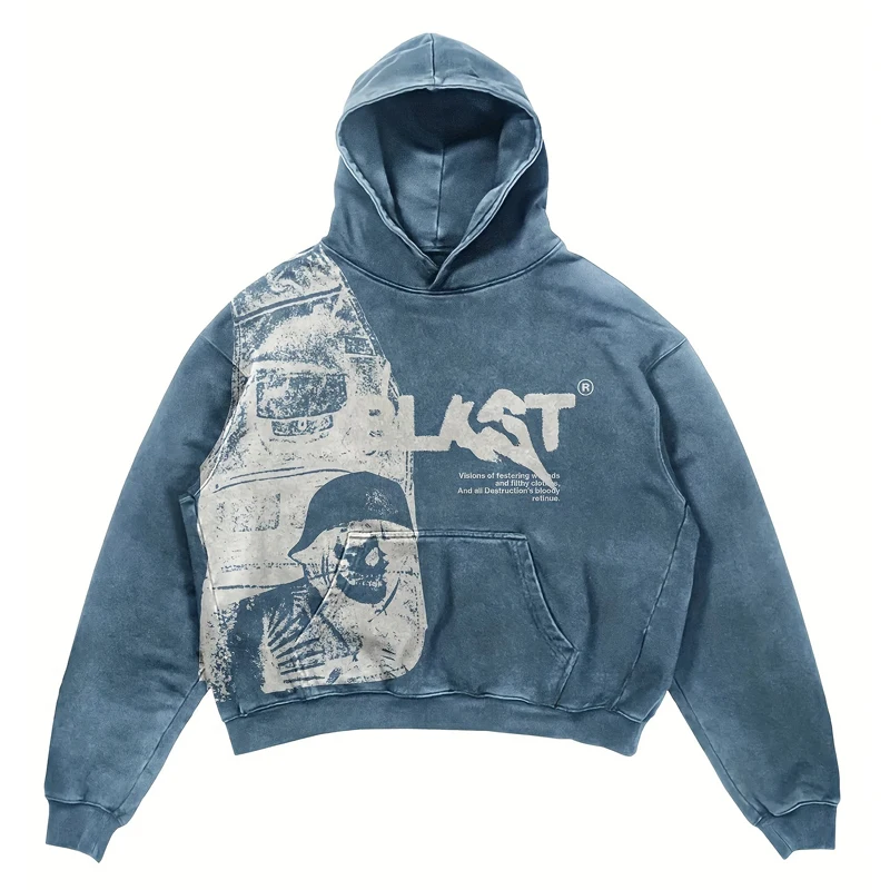 

Hoodie Male Hip Hop Explosive Letter Hoody Men's Sportswear Fashion o-Neck Hoodies Men Sweatshirt Harajuku Streetwear Pullovers