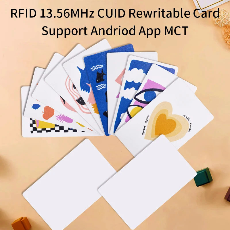 5pcs Cuid Card 13.56Mhz IC Cards Access Control NFC Smart Chip Badge 0 Block Writable CUID Card MF 1K S50 Rewritable