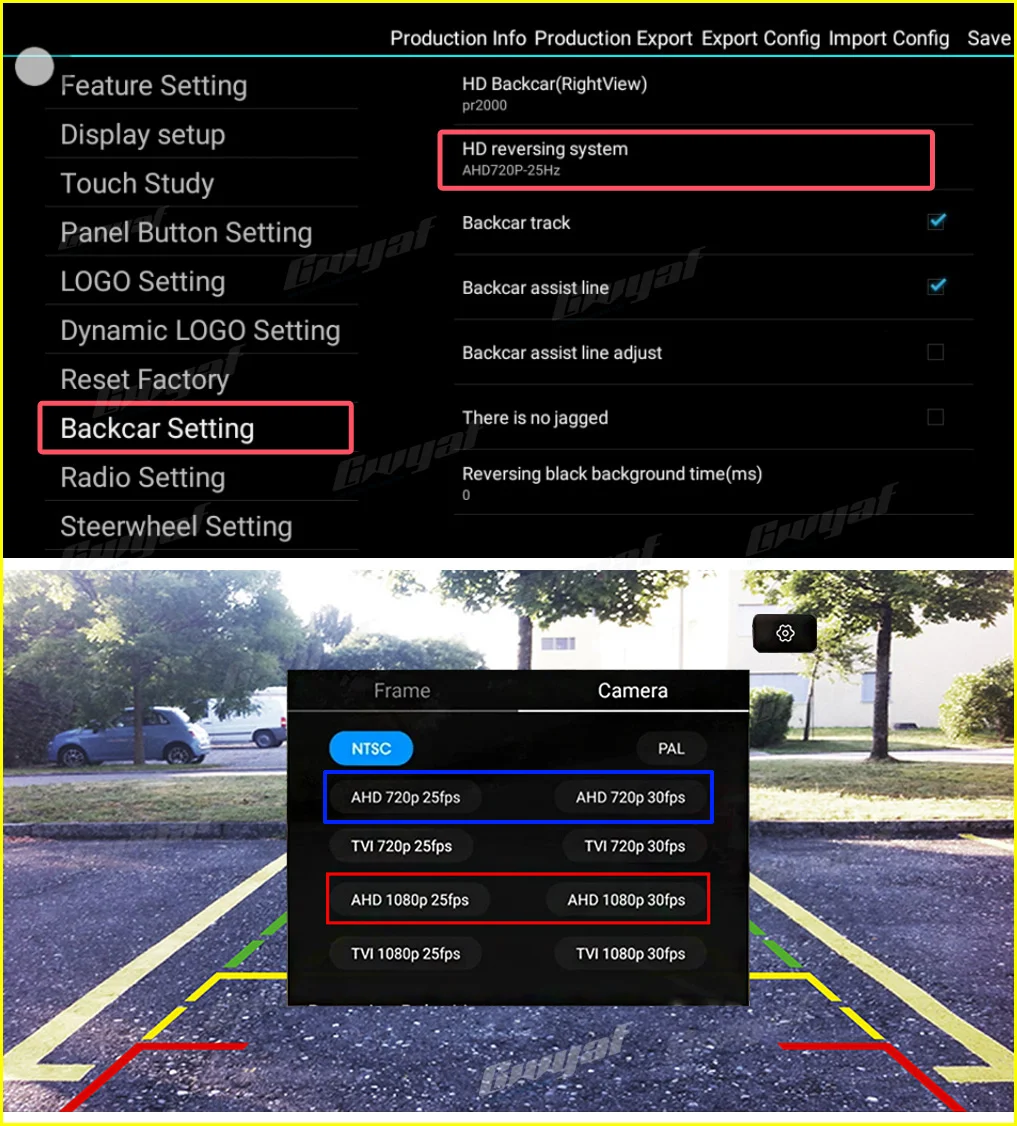 Description Picture 3 of itemWhite Dual Lens Truck Reversing Camera HD 720P Twin Backup Camera DC9-35V CVBS/AHD Signal Output For Truck RV Vans Motorhome