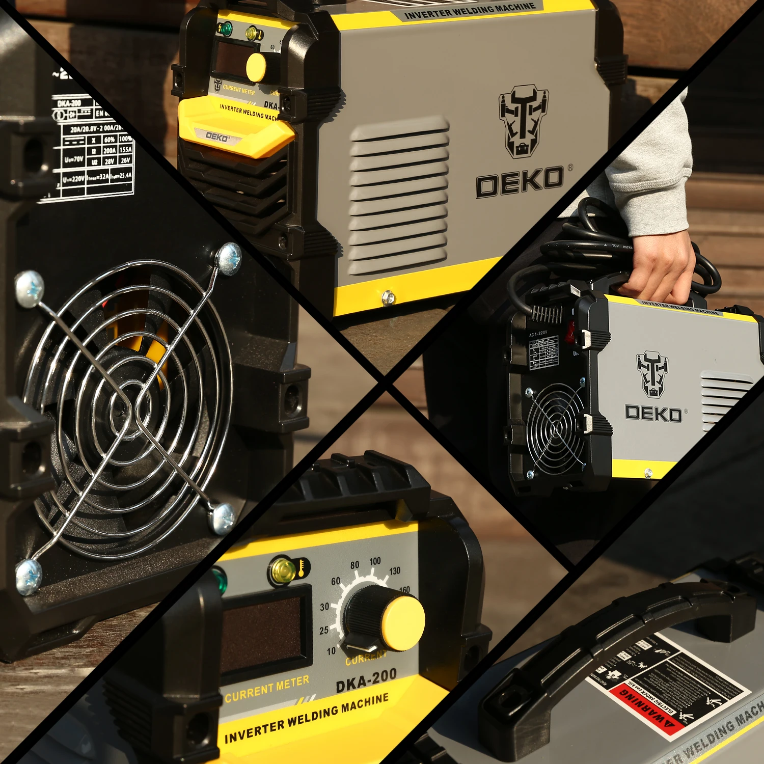 160/200 AMP DC INVERTER ARC WELDER 220V IGBT MMA WELDING MACHINE FOR HOME BEGINNER LIGHTWEIGHT EFFICIENT DEKO 5
