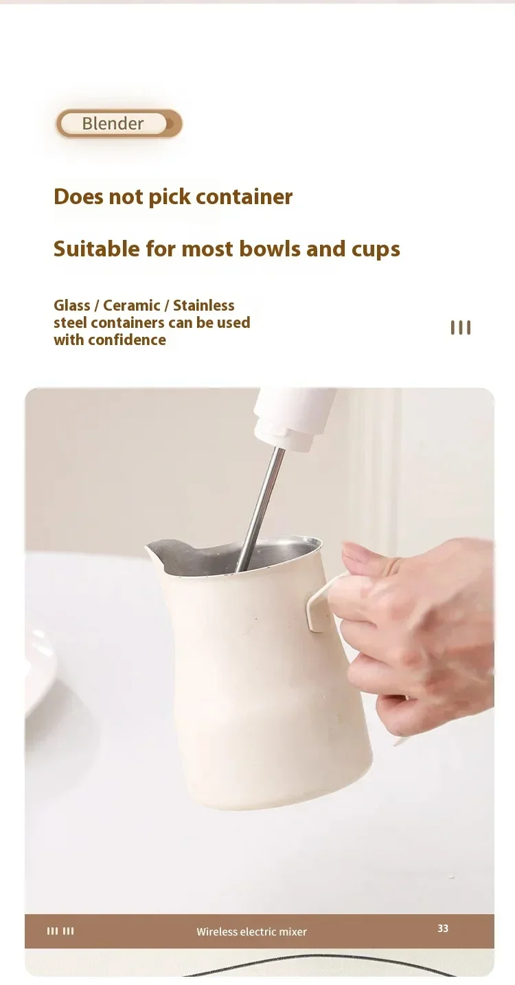 S0d3dba23d204422e99b2316607479e18G küchexyz.de Best Price | Fast Delivery |Quality Product Multi functional handheld electric milk frother, rechargeable model, portable coffee frother, household kitchen small egg beater