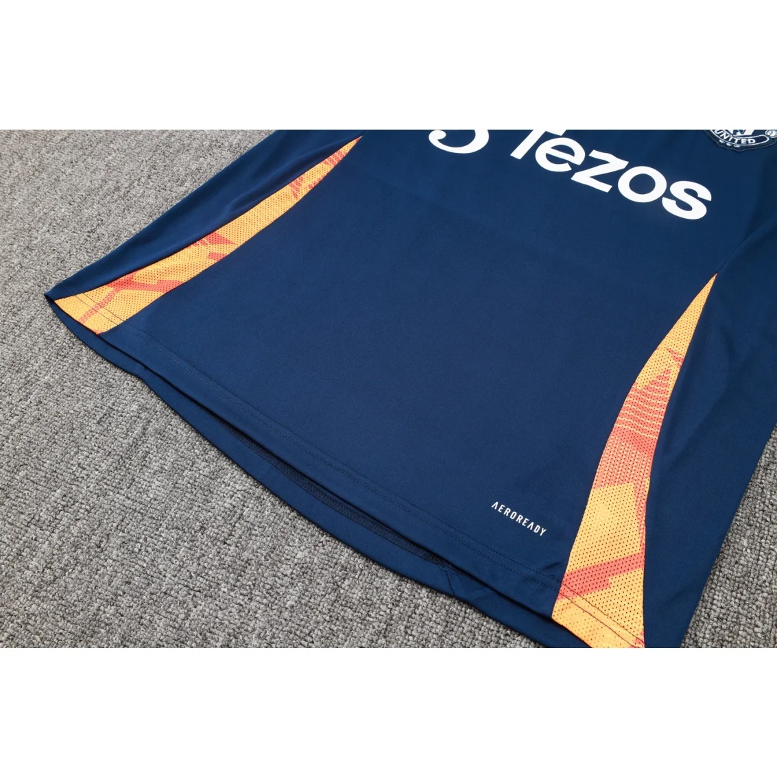 Adidas Soccer Jerseys Men Classic Short-sleeved and Above-the-knee Shorts Polyester Trendy Training Suit Blue