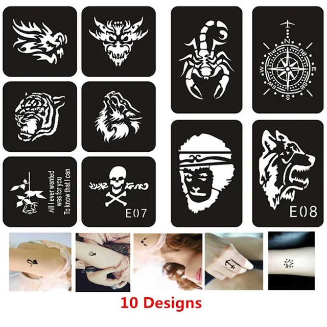 Big Size Tattoo Stencil Glitter Tattoo Stencils Templates Tattoo Supplies  Body Designer Stencil Tattoo Drawing Tattoo Stencil - AliExpress