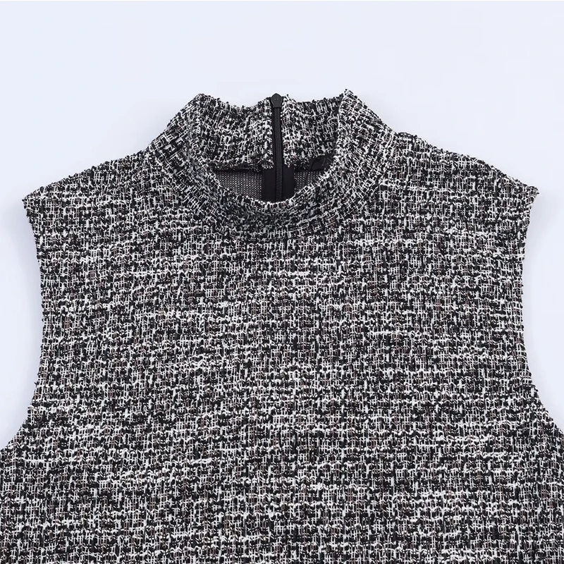 Chic Fashion Texture Long Dresses for Women Sleeveless With Belt Midi Dress Woman Party Womens Dresses Casual Female Dress