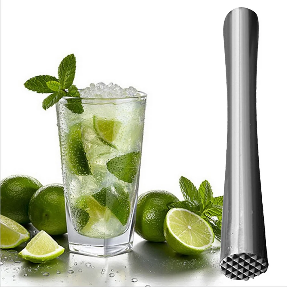 Cocktail tainless Steel Wine Mixing Stick Cocktail Muddler With Crushing Hammer Muddler Crushed Ice Barware Tool cocktail stirrers,bar muddler