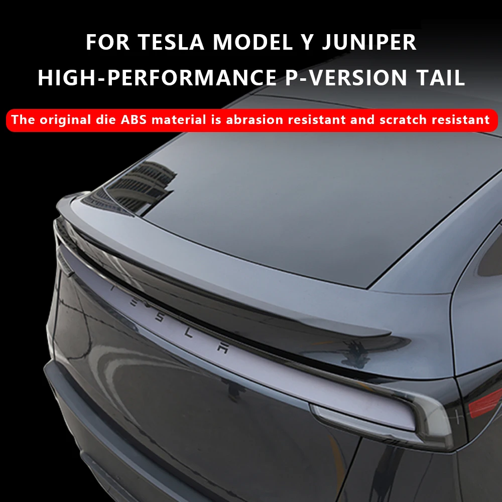 Tesla Model Y Juniper 2025 Rear Trunk Spoiler – ABS Carbon Fiber Rear Wing Lip, Auto Exterior Modification Accessory 2