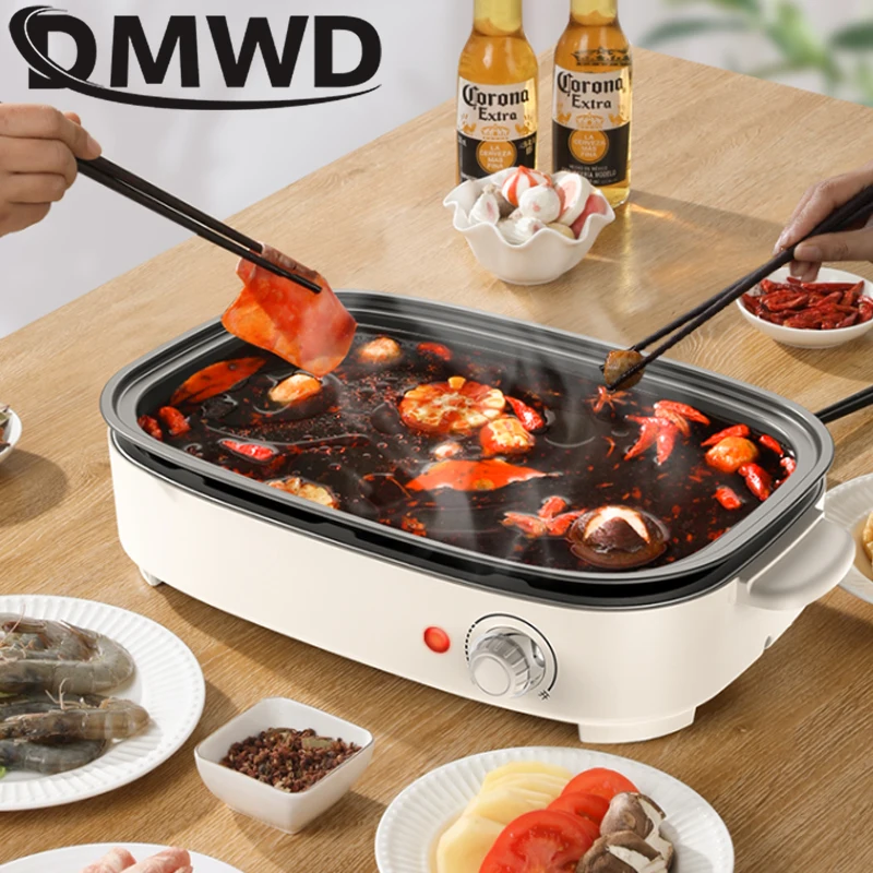 DMWD Electric Crepe Maker Pie Pancake Baking Machine Non-stick Egg Cooker Stove Steak Eggs Omelet Frying Pan Breakfast Grill EU 3