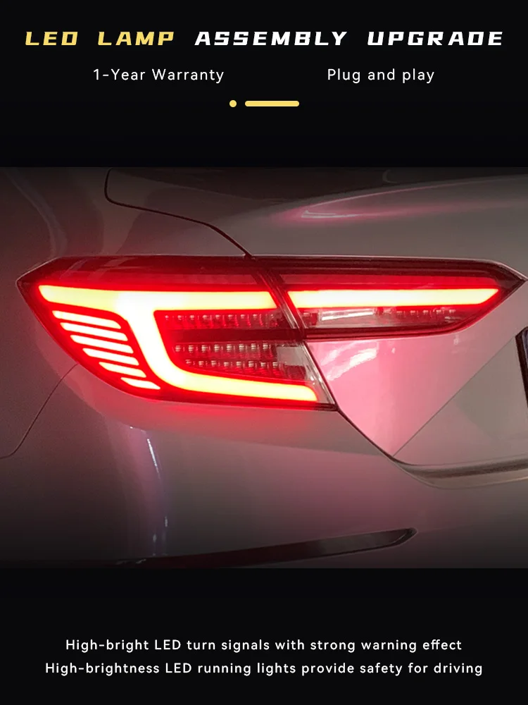 

Car Lights For Honda Inspire 2019-2023 Assembly Upgrade LED DRL Taillight Dragon Scale Style Design Rear Lamp Auto Accessories