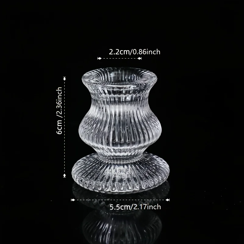 Elegant Candle Holder Set - Romantic Desk Accessories for Weddings and Holiday Decor (Set of 6)