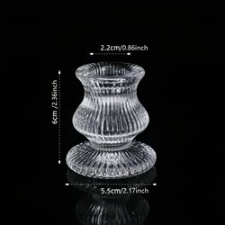 Elegant Candle Holder Set - Romantic Desk Accessories for Weddings and Holiday Decor (Set of 6) (1)