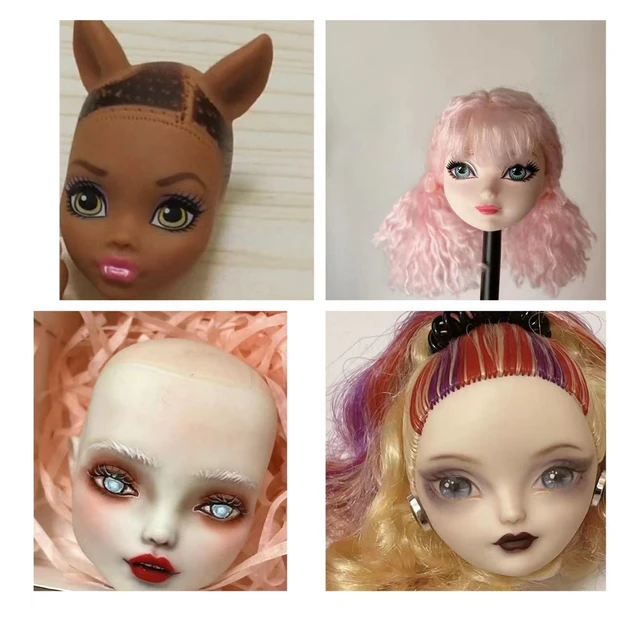 Raro coleção maquiagem monstros high school ever after alta cabeça boneca  menina vestir peças de brinquedo diy crianças presente natal favor -  AliExpress