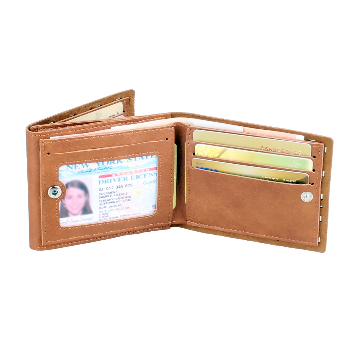 Novelty leather men's wallet, designer's personalized and fashionable carved women's large capacity card clip coin bag