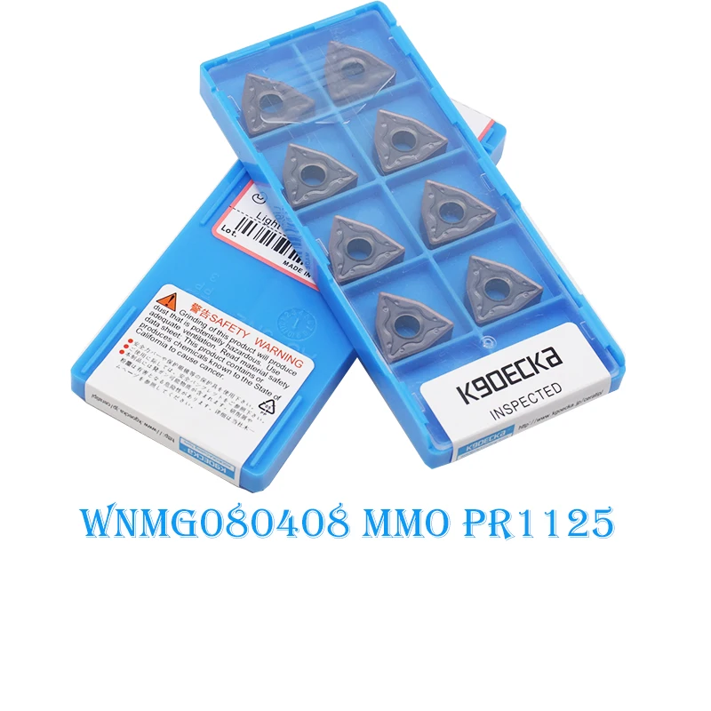 

10PCS WNMG080408 MMO PR1125 High Quality Carbide Insert CNC lathe External Turning Tool Insert For Stainless Steel