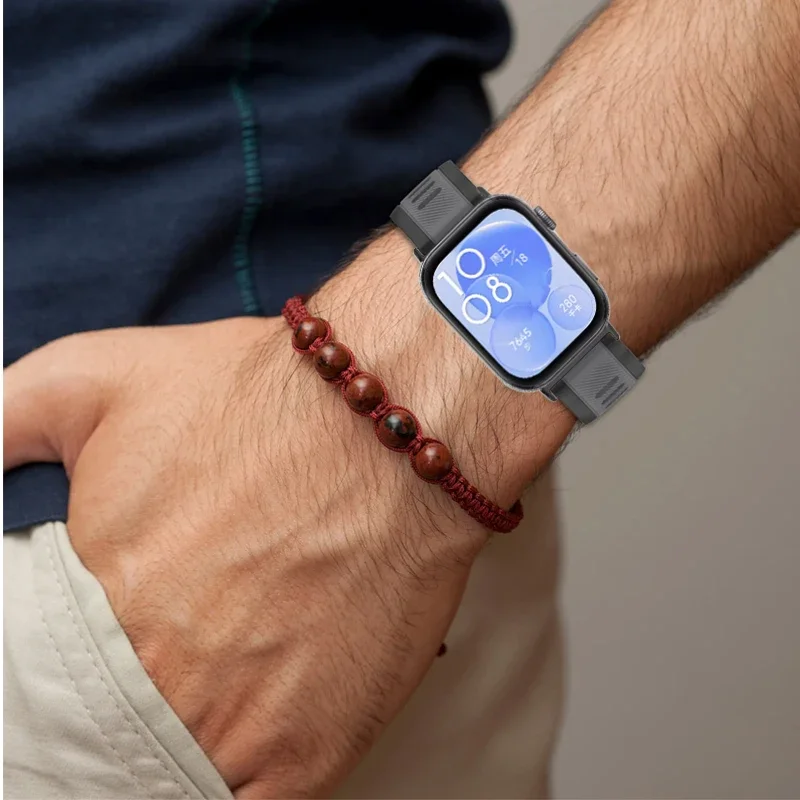 Two-Tone Silicone Sports Strap - Comfortable Wristband for Smartwatches
