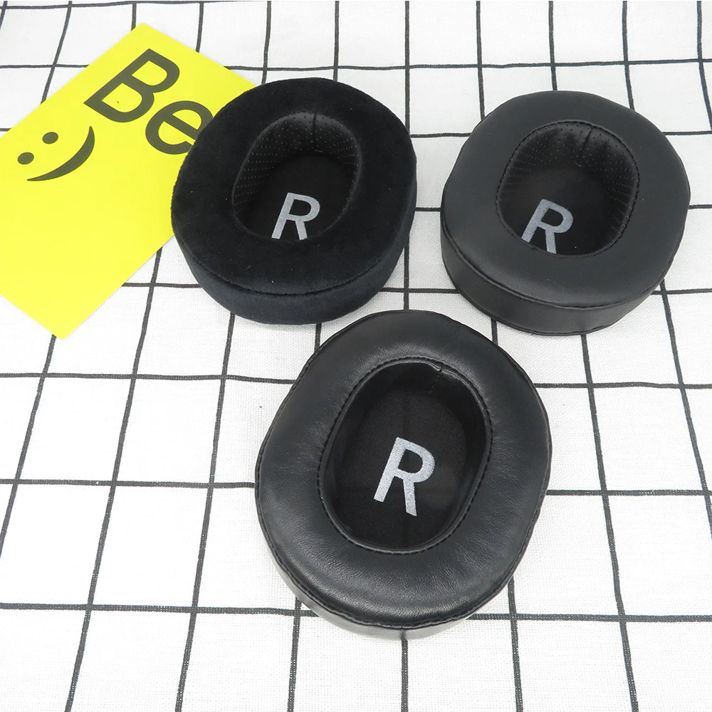 Earpads para Mixcder e9 Headphone Almofadas Proteína Veludo Pele de Carneiro Espuma Ear Pads Preto Confortável e9 - Image 3