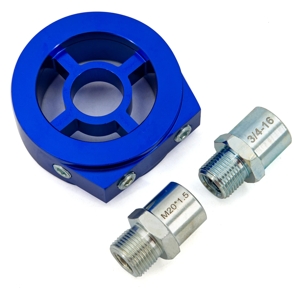 

Free Shipping Car Oil Filter Cooler Sandwich Universal Plate Adapter Oil Adapter Car Meter With M20*1.5 And 3/4-16 Adapter