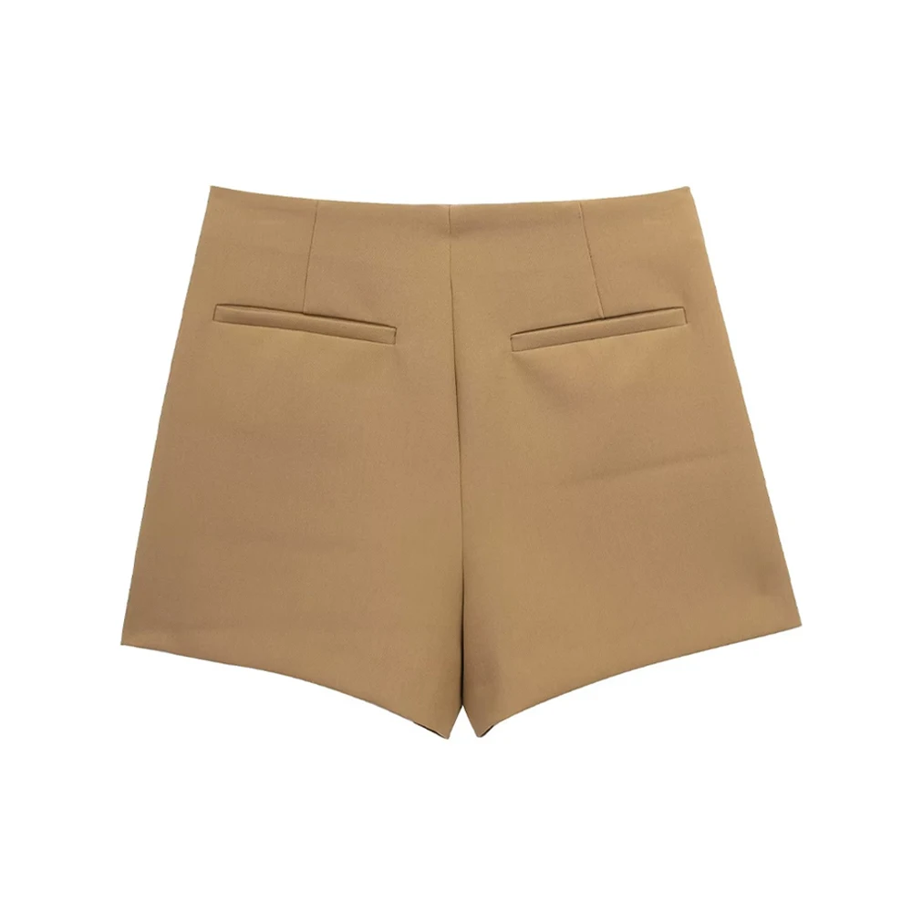 Women Fashion Pareo Style Asymmetric Shorts Skirts Vintage High Waist Side Zipper Female  Versatile Western style skirt pants