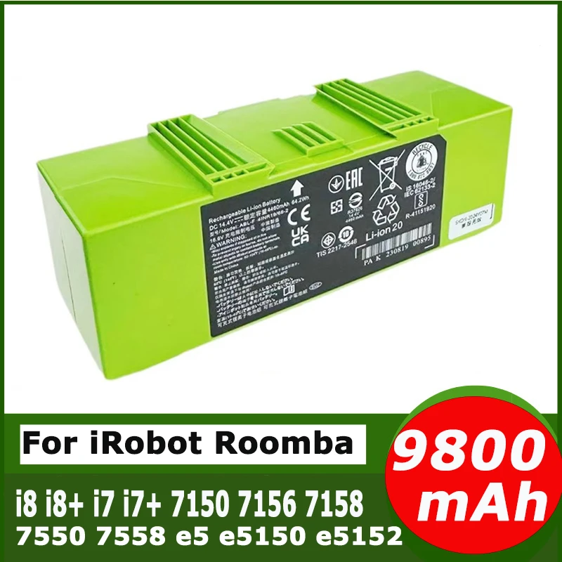 I7 14.4V 5200mAh i7 バッテリー交換用 iRobot ルンバ e および i