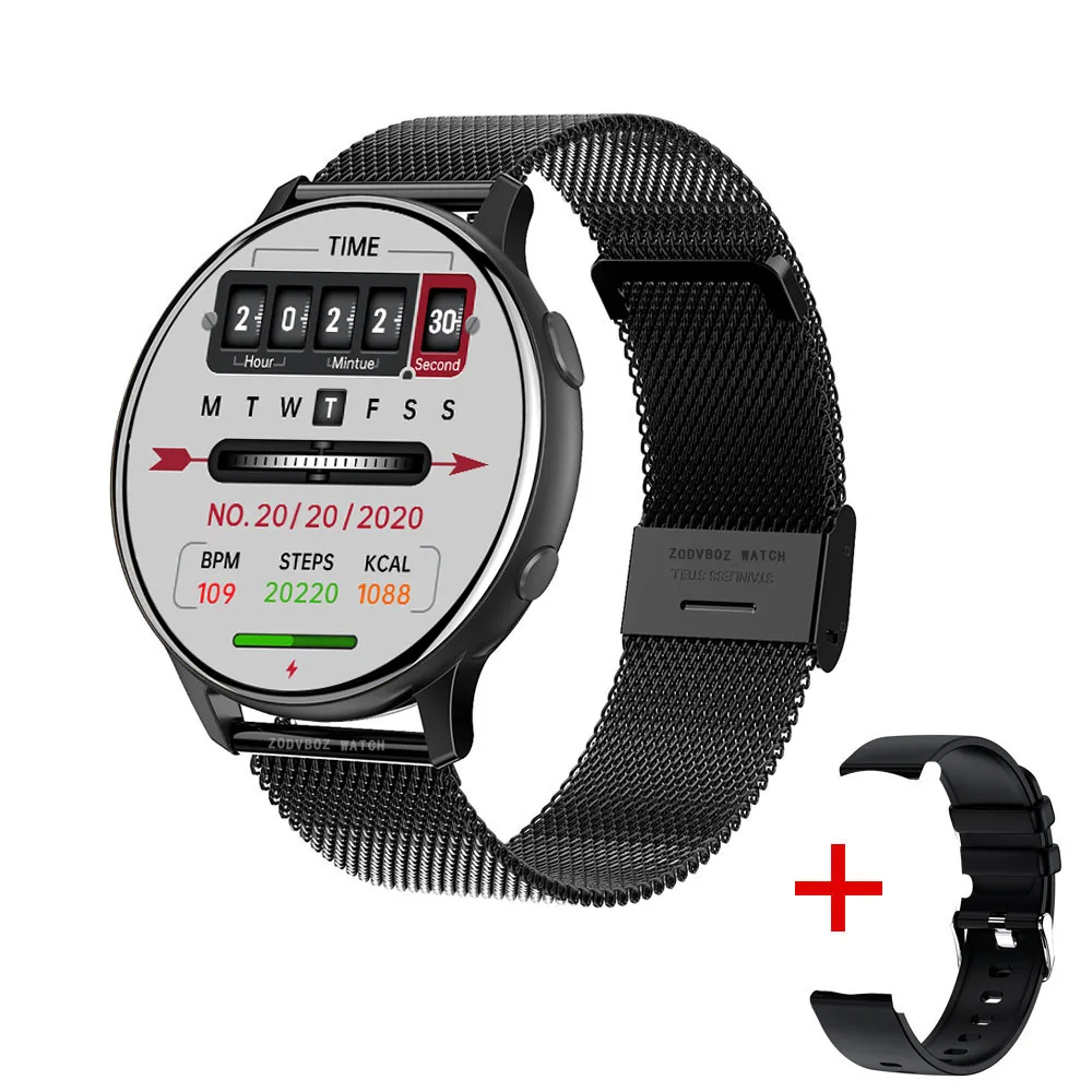 2022 New Electricity meter smartwatch men full screen touch heart rate blood pressure smart watch men women fitness tracker band 