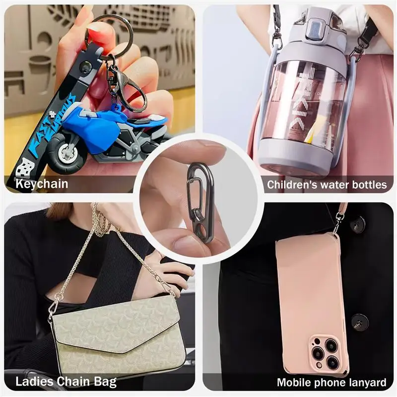 10/20/5pcs Lobster Clasp Buckle Keychian Carabiners Outdoor Camping Hiking Buckles Alloy Spring Snap Hooks Keychains Tool Clips