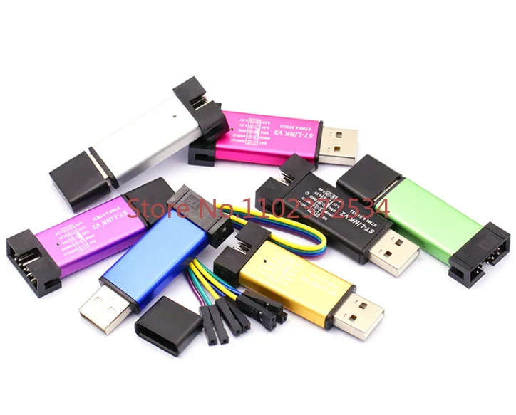 5 Pz St-Link V2 Stm8/Stm32 Simulatore Programmatore Stlink Downloader Line Burner Debugger