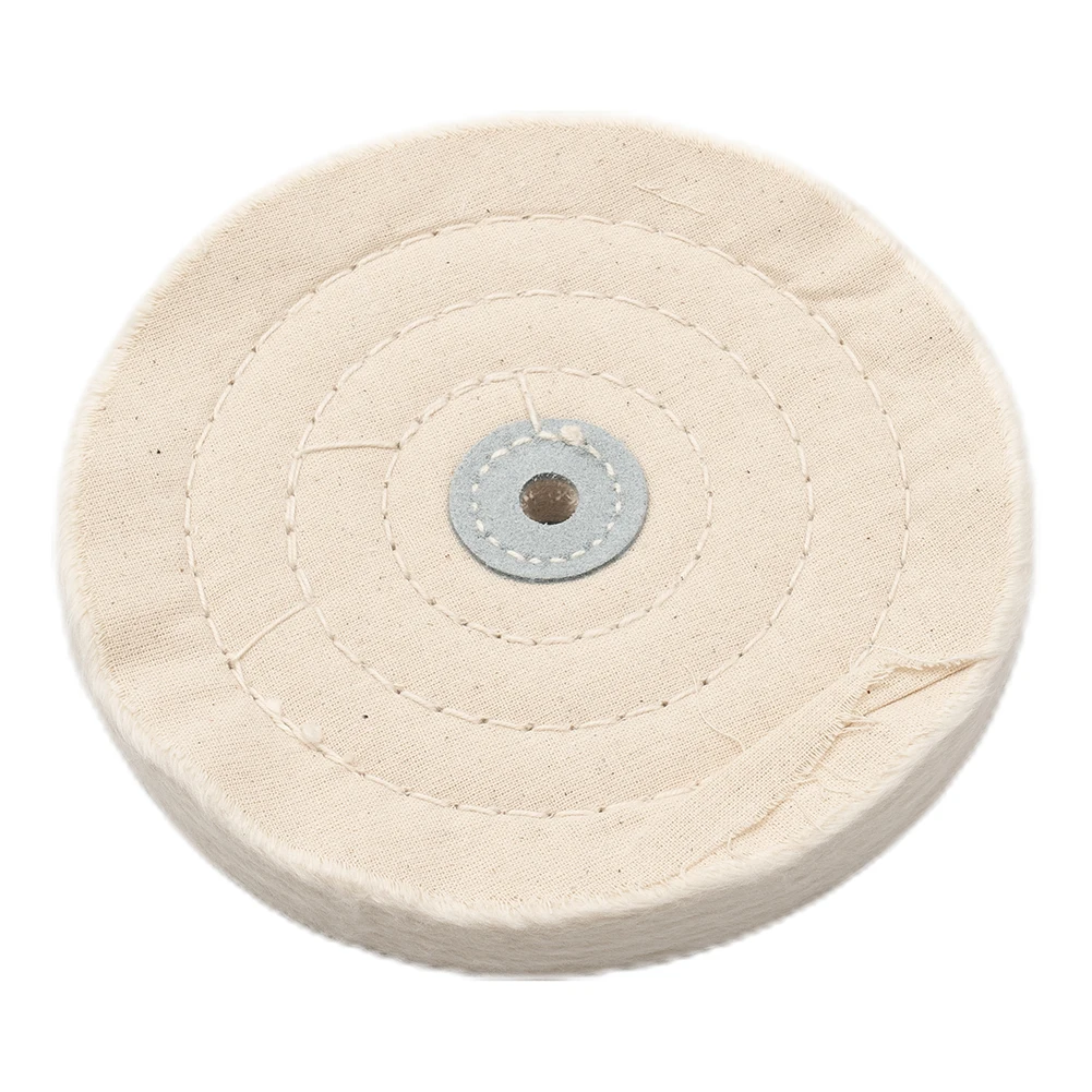 

150mm Cloth Polishing Buffing Wheel Cleaning Pad Power Angle Bench Grinder Tool 50 Layers Of Durable Spiral Seam