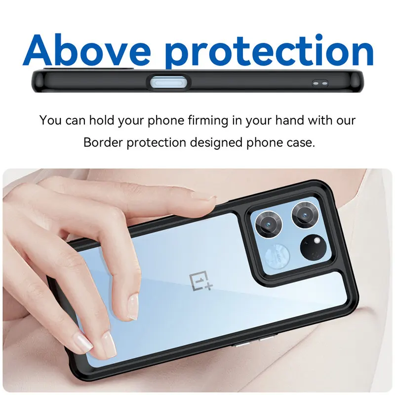 Oneplus Ace Racing Edition Case Heavy Duty Drop Protection Silicone Bumper Clear Back Cover Hard Case for Oneplus Ace Racing 5G 4