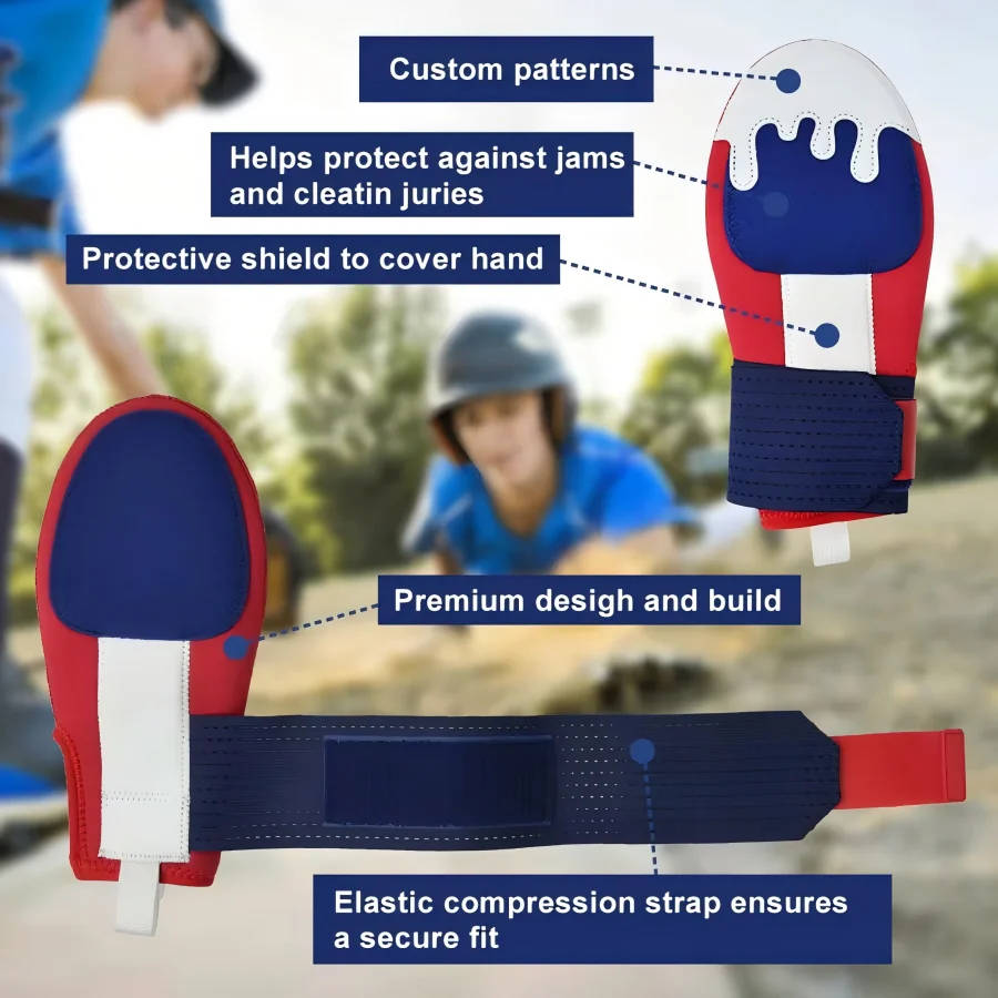 Baseball Sliding Mitt Sliding Gloves,Left and Right Hand Options for Youth & Children Hand Protection with Easy on and Off Desig 2