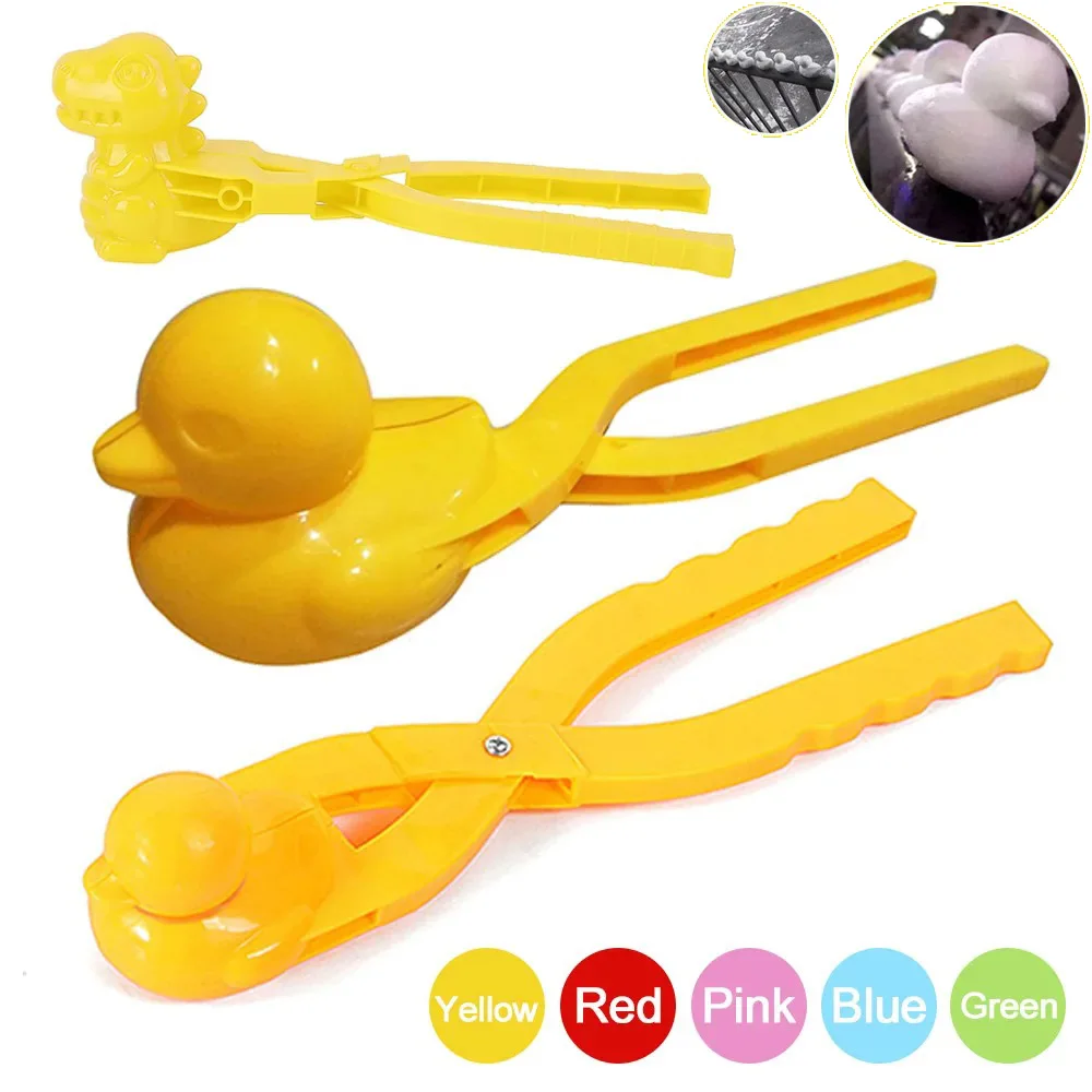 Snowball maker Cute Duck Shaped Plastic Children Outdoor Winter Snow Sand Mold Tool for Snowball Fight Outdoor Fun Sports