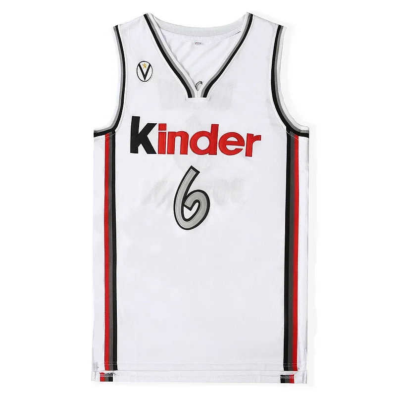 Italia 6 Manu Ginobili Bologna Kinder milano Vitus National man maglie da basket taglia S-2XL